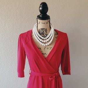 Hot Pink Wrap Dress